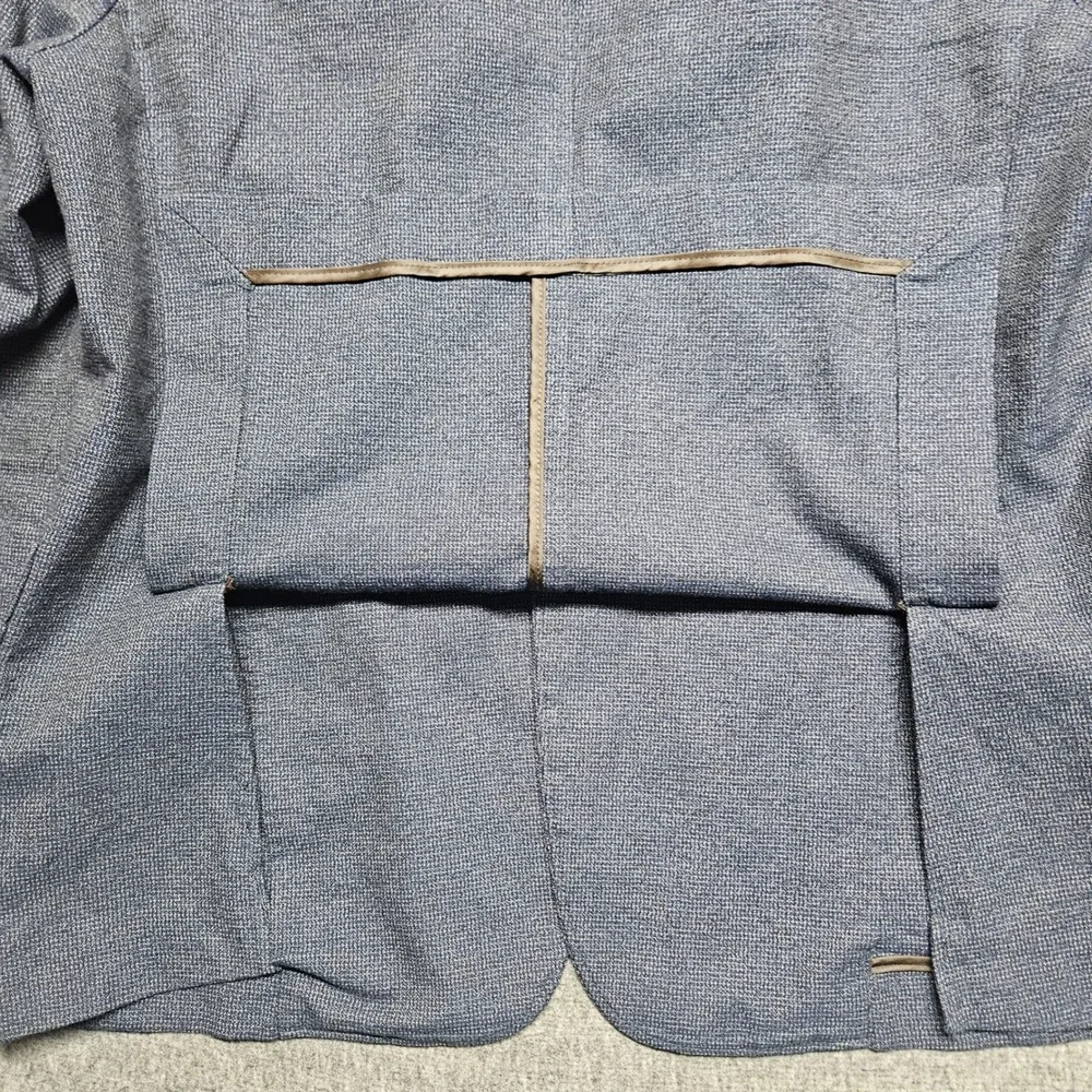 Joseph Abboud Sport Coat Mens Large Blue Textured Cotton Blazer Unstructured